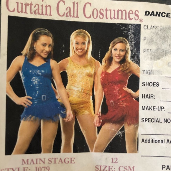 CURTAIN CALL COSTUME Flapper biketard. Item# 0065 - Picture 5 of 5